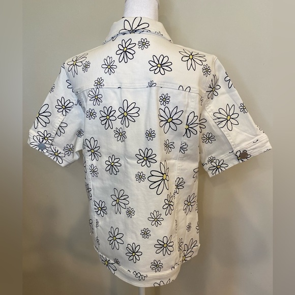 DG2 By Diane Gilman short sleeve denim jacket NWT Size L - Picture 11 of 11